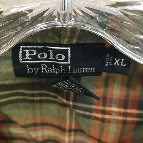 Polo Ralph Lauren Vest Mens XL Brown Field Utility Multi Pocket Plaid Lined - Picture 4 of 10